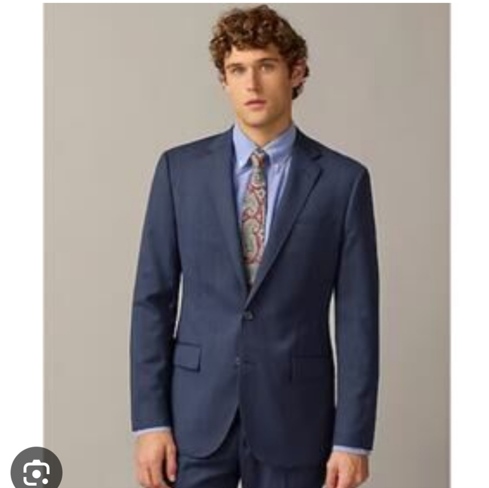 J Crew Ludlow Slim Fit Navy Suit Jacket Blazer Stretch Worsted Wool 42R $450 NWT